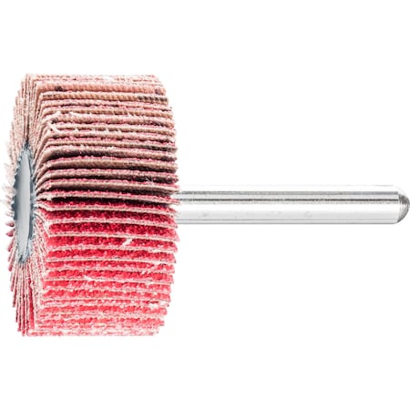 Pferd 1-1/2" x 1" Mounted Flap Wheel - 1/4" Shank - Ceramic Oxide - 80 Grit 45286